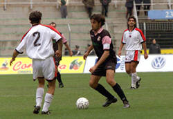 Cappioli autore del rigore che ha portato i rosa sull'1-0
