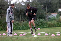 Palumbo al primo allenamento