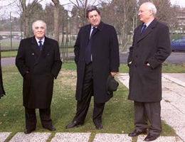 Sensi con Perinetti e Francofonte a Trigoria