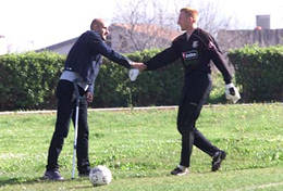 Sicignano con il terzo portiere Di Masi