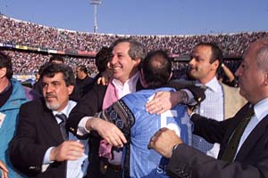 IL presidente D'Antoni felice per la promozione